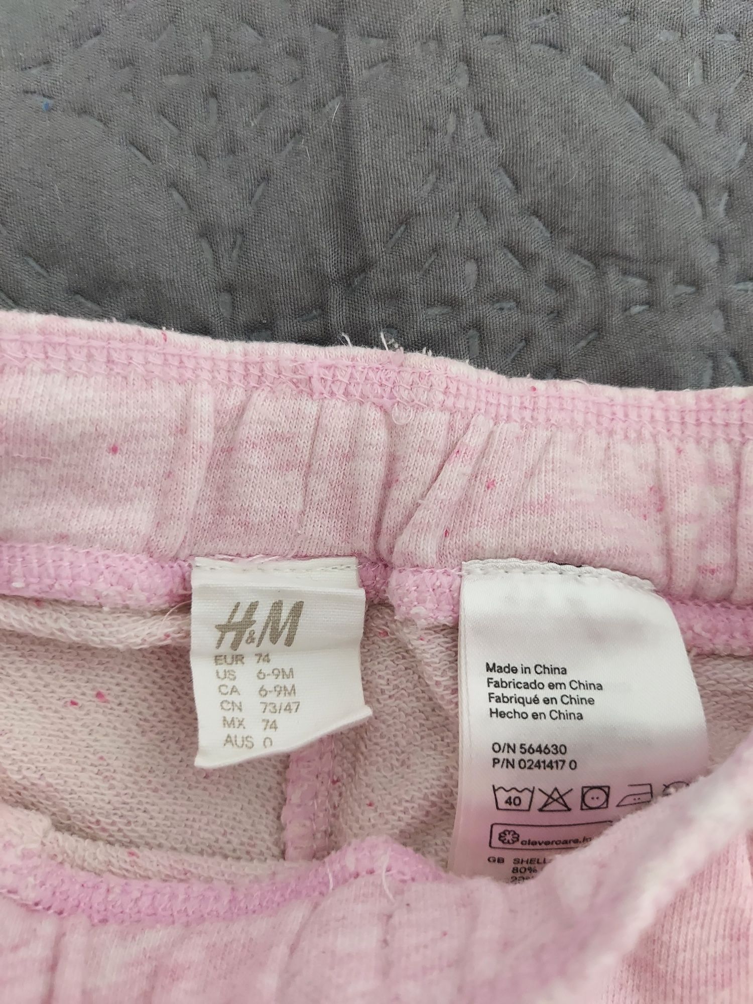 Dresy niemowlęce dziewczęce 2 pary  roz. 74 Nike, H&M