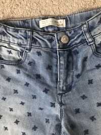 Zara spodnie jeansowe 128