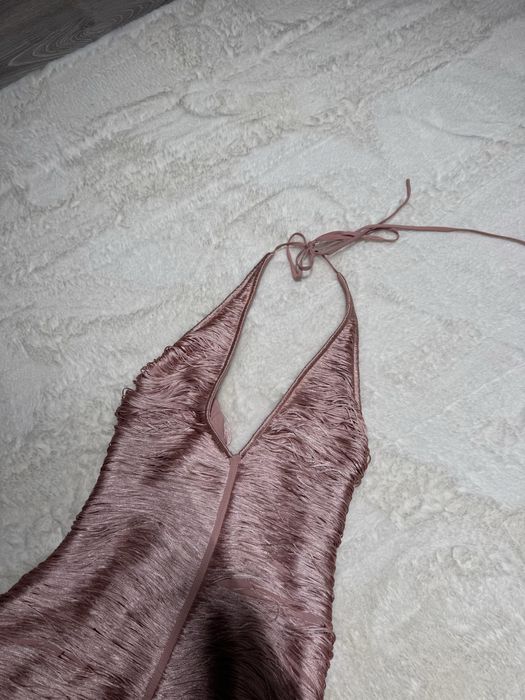 Сукня з бахрамою рожева Zara xs