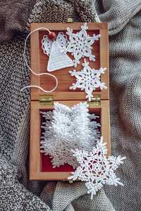 Сніжинки снежинки крючком новорічний декор ангел декор