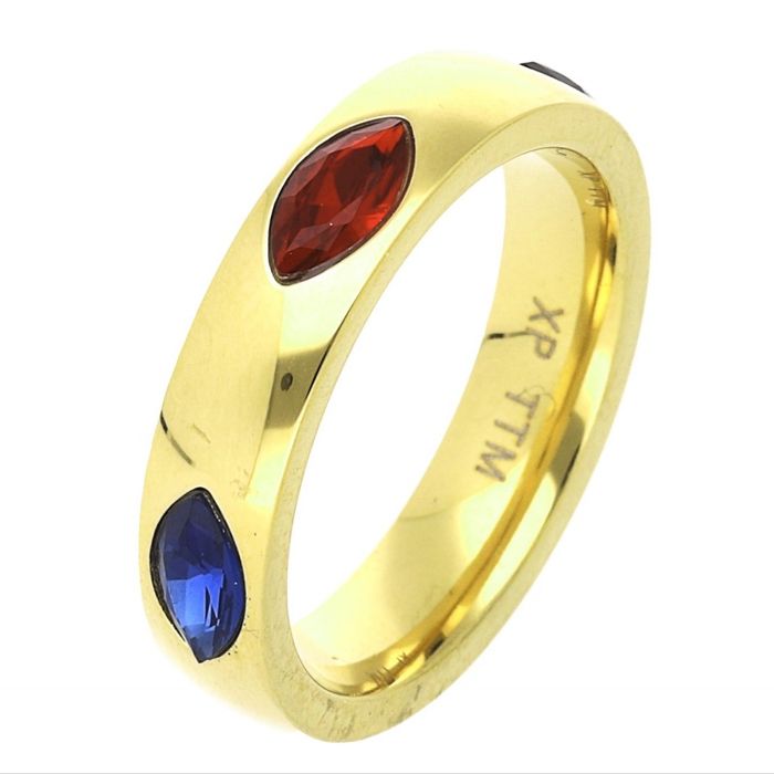 Pierścionek obrączka złota z brylantami stal chirurgiczna 10/20 P28