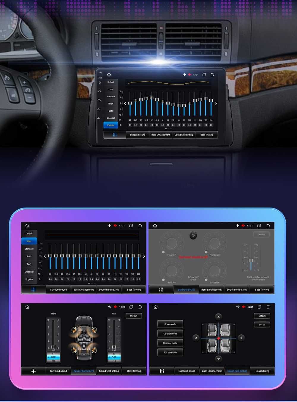Radio FM RDS DAB+ CarPlay Android GPS WiFi USB MP3 BMW E46 75 Rover 75