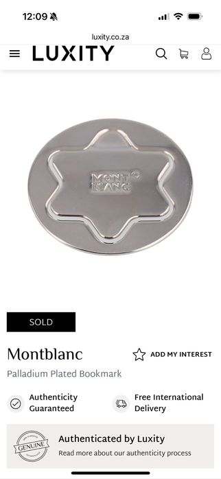 Кліпса для книг та купюр Montblank Hermes