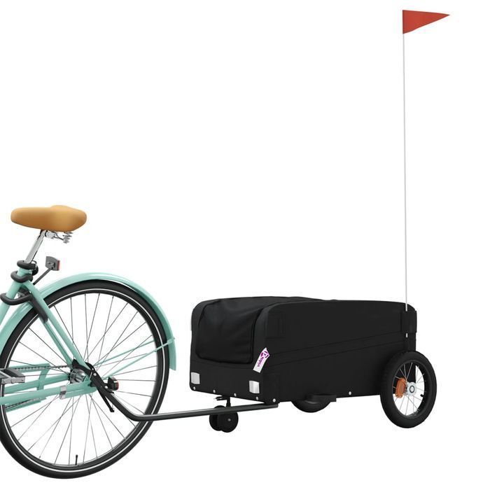 vidaXL Przyczepka rowerowa dla zwierząt, czarna, 30 kg, żelazo