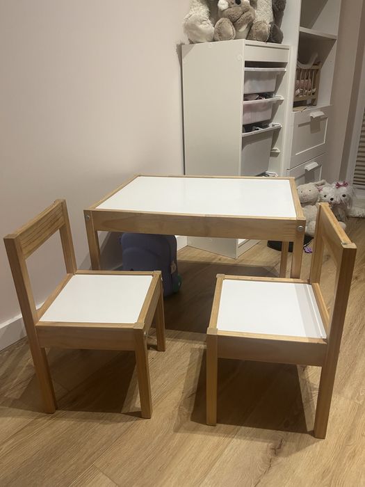 Stolik dla dzieci ikea latt z dwoma krzeslami