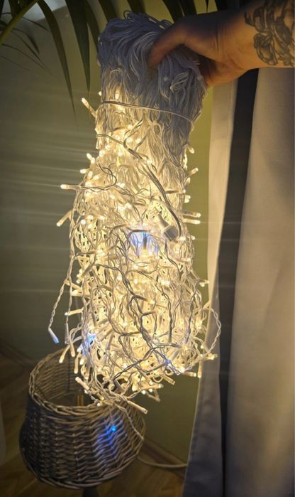 Kurtyna świetlna sople 500 LED 22,5 m ciepły biały z efektem flash