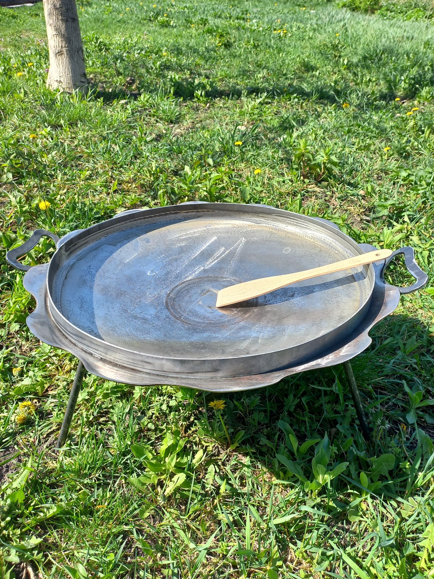 Сковорода із диска борони 6-7мм з бортом і кришкою