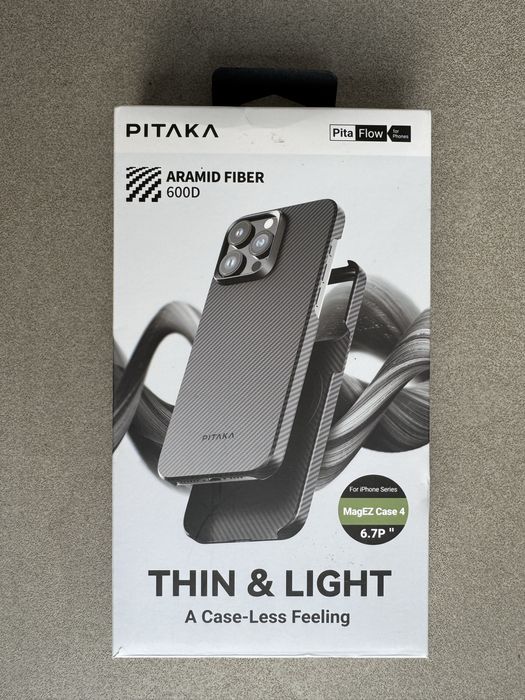 Чохол Pitaka MagEZ Case 4 600D Black/Grey iPhone 15 Pro Max