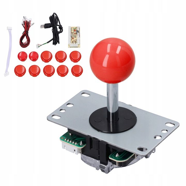 Joystick Do Gier Arcade Zestaw Diy Z Encodera 10 Przycisków