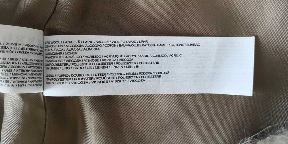 MANGO Suit новое пальто мохер шерсть альпака букле M с бирками