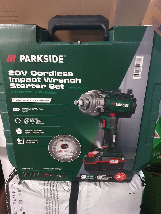 nowy gwarancja Akumulatorowy klucz udarowy Parkside 20v