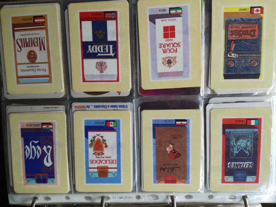 Vendo calendários de marcas de tabaco,18 países do
