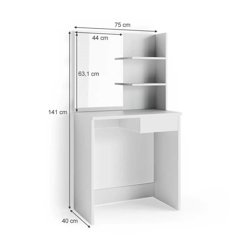 Toaletka Vicco biały matowe 75 x 141 x 40cm