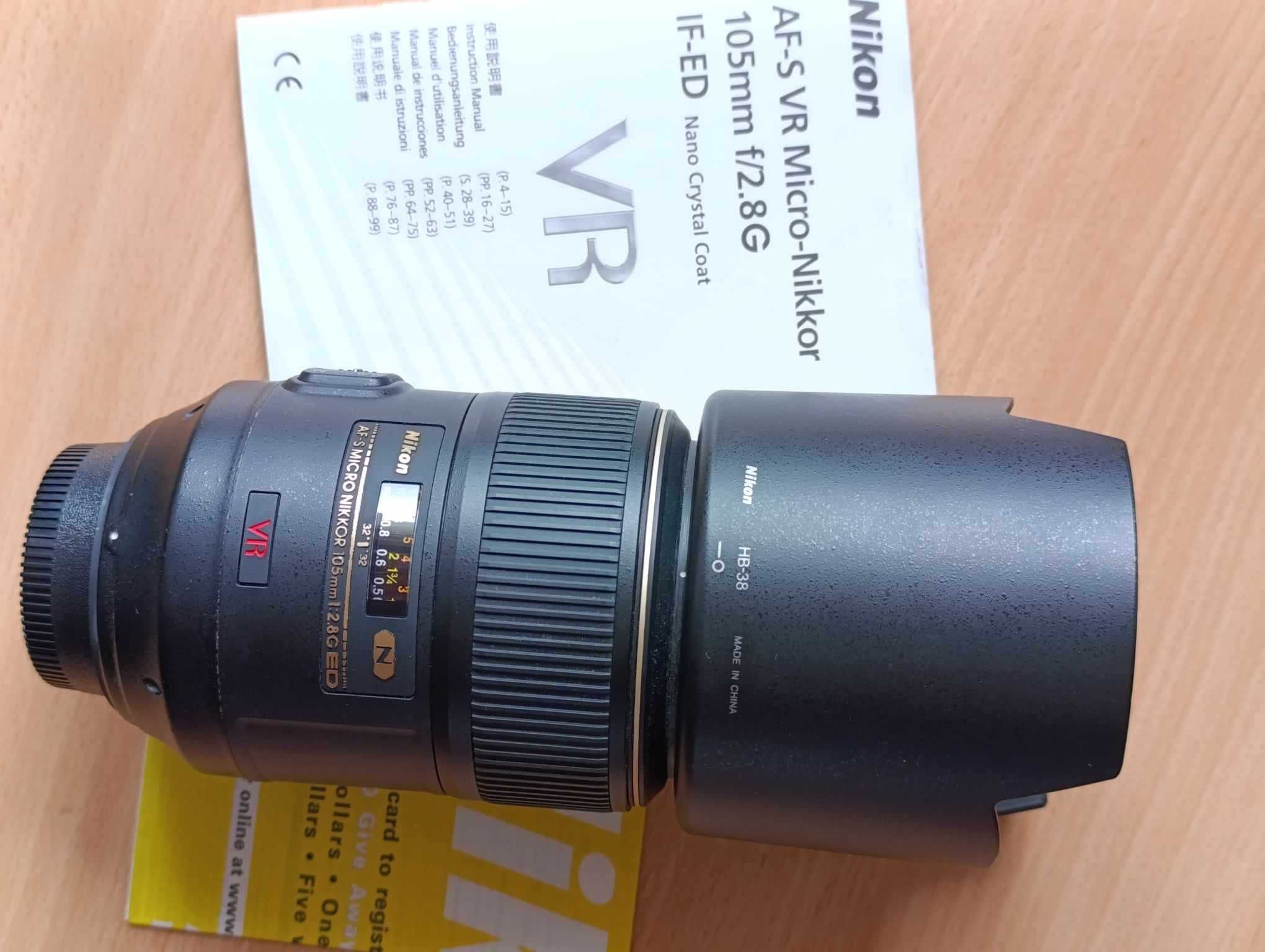Obiektyw Nikon AF-S Micro-Nikkor 105mm 2.8G IF-ED jak nowy