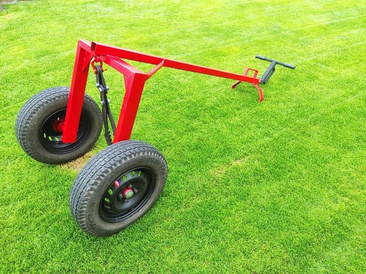 Wózek ręczny do transportu kłód drewna drzewa przyczepa leśna
