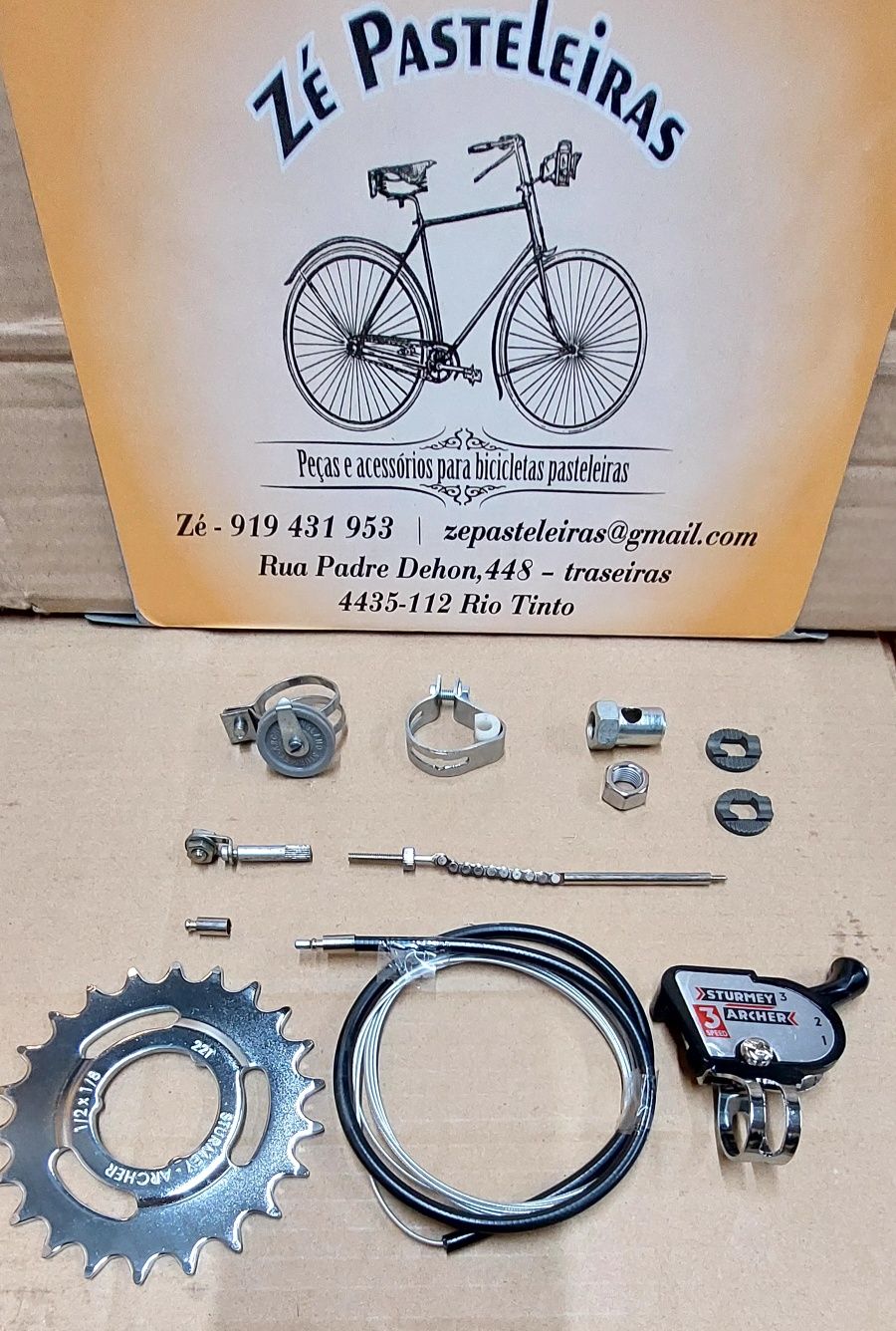 Sturmey Peças para cubo de mudanças  3V bicicleta pasteleira