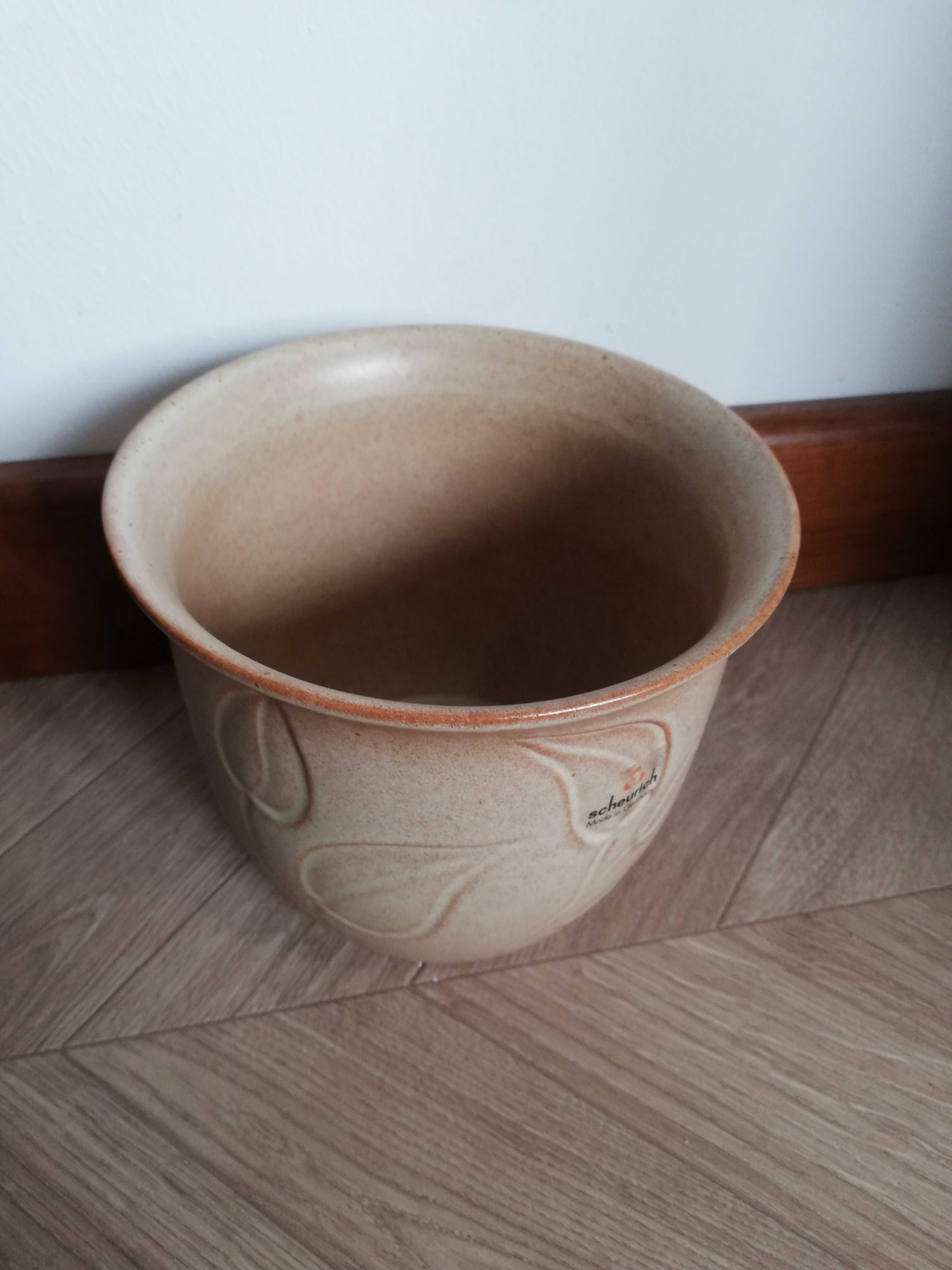 Doniczka ceramiczna Scheurich osłonka 17cm liście