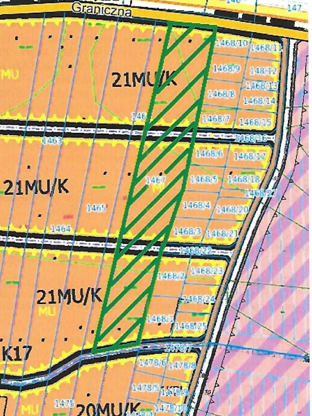 Sprzedam działkę  14980m2 MU/K Działki, Osiedle