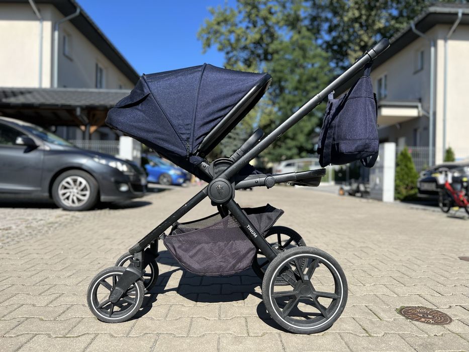 Wózek 2w1 Venicci Tinum 2.0 – gondola + spacerówka, bardzo dobry stan