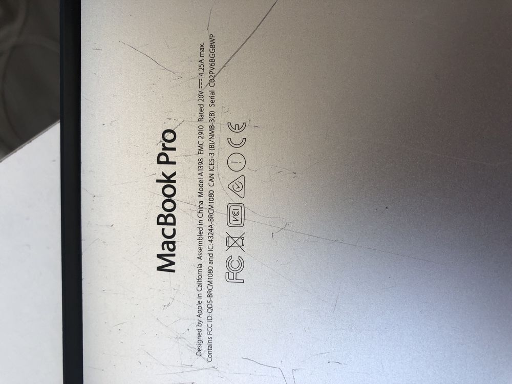 Mackbook Pro Retina 2015 core i7 SSD 512GB 16GB oзу  iris pro 153