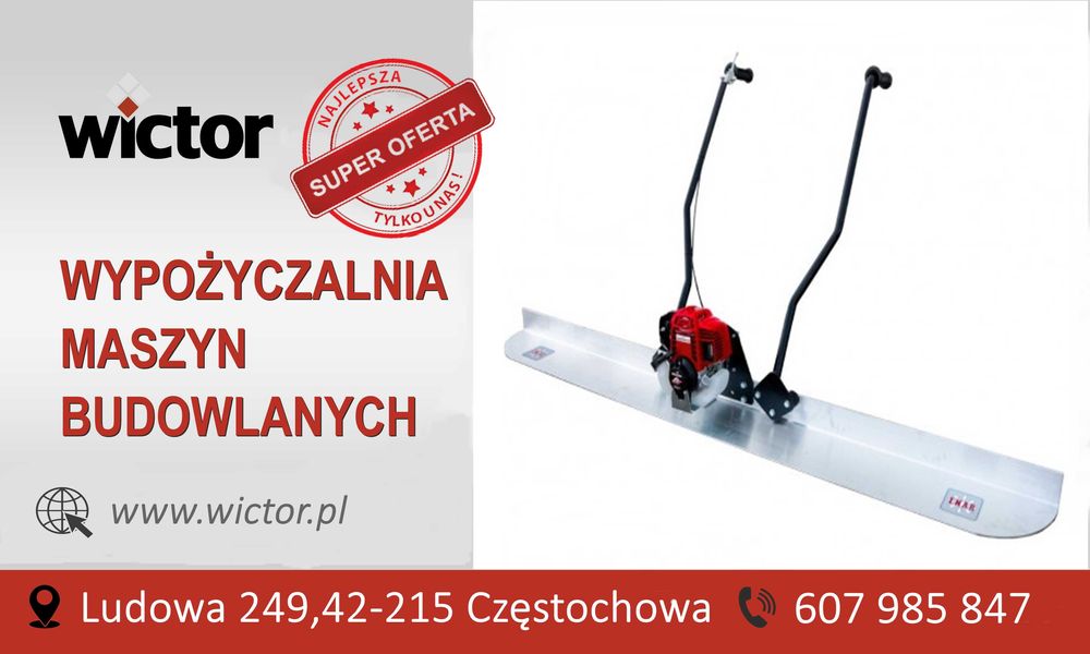 Listwa wibracyjna spalinowa wynajem - wypożyczalnia