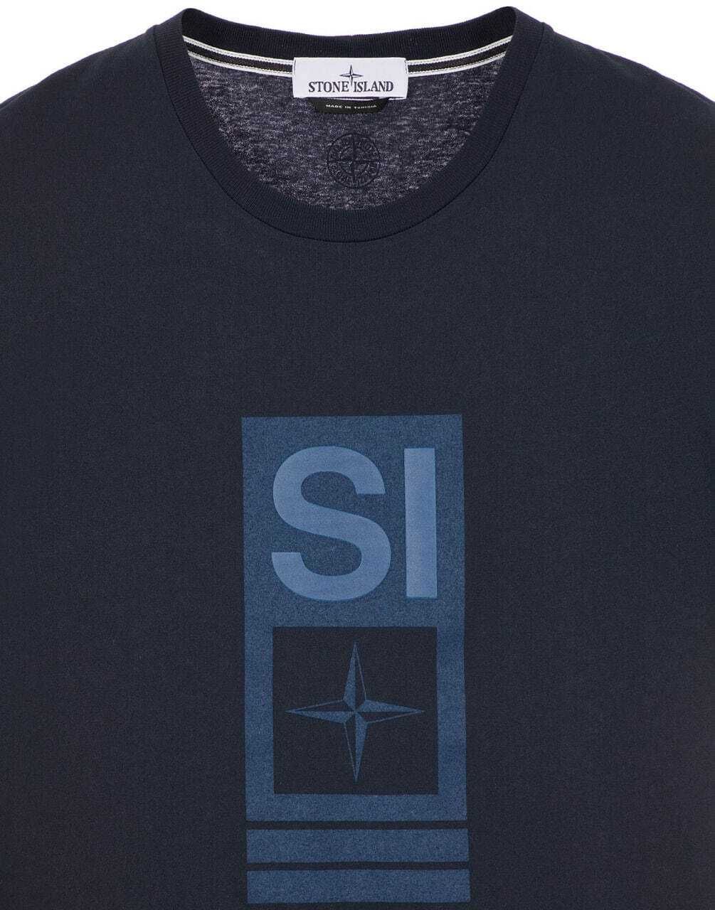 Футболка STONE ISLAND 2NS92 'Abbreviation One' Print T-shirt Blue