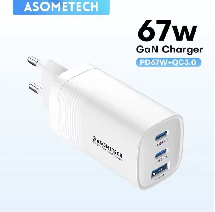 Зарядний пристрій Essager, Toocki, Asometech 20w 33w 67w 100w GaN