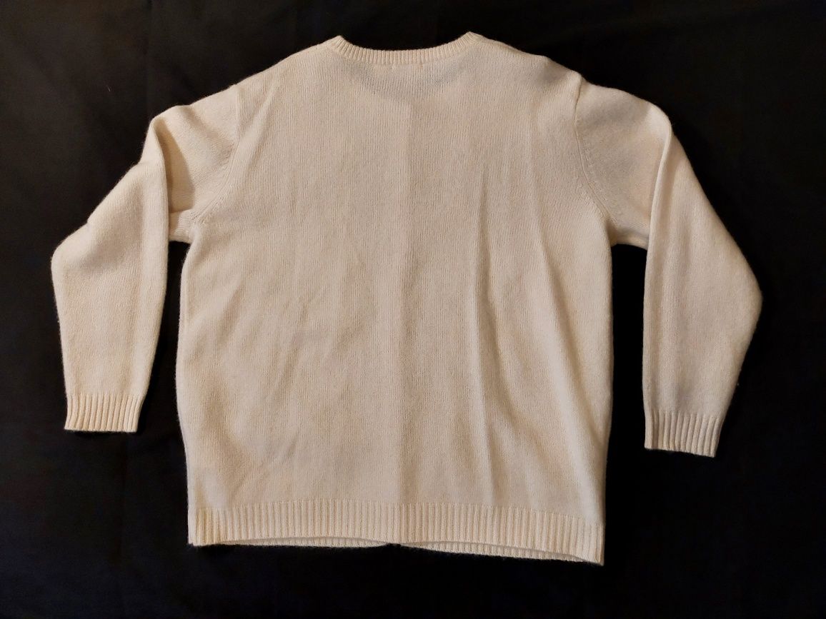 Sweter kremowy rozpinany r. 50/52 NOWY