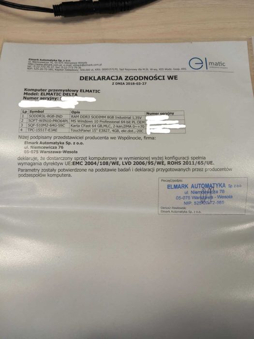 komputer przemysłowy Advantech TPC-1251T