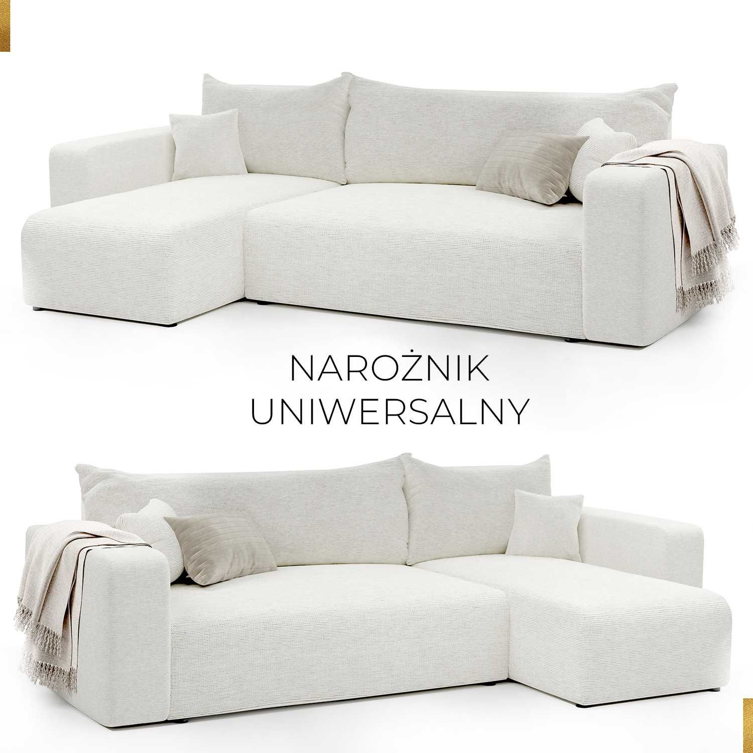 Uniwersalny nowy narożnik z pojemnikim Beżowy i Szary darmowa dostawa