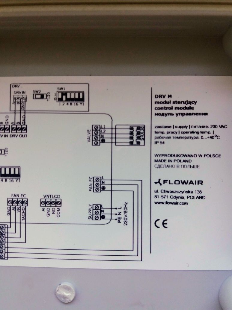 DRV M FLOWAIR moduł sterujący do nagrzewnic
