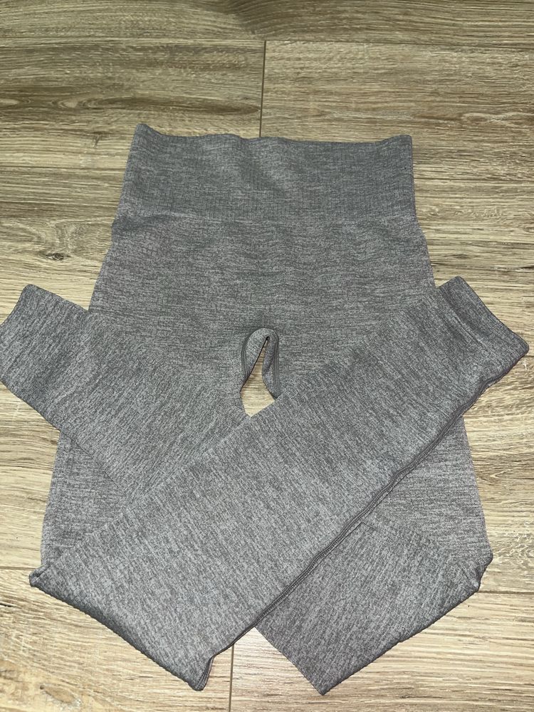 Лосіни в рубчик, колір сирий, розмір xs Work out