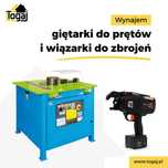 giętarka prętów blachy wiązarka zbrojeń szlifierka do betonu wynajem
