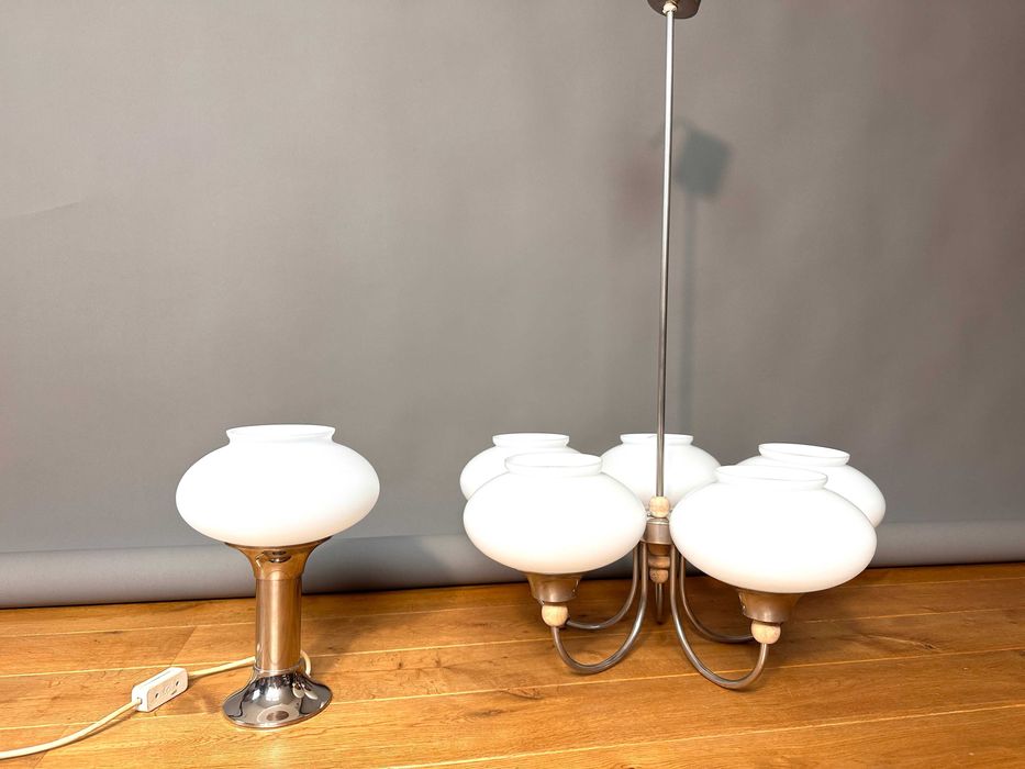 Veb Narva lampka biurkowa nocna postmodern Lata 70-te vintage