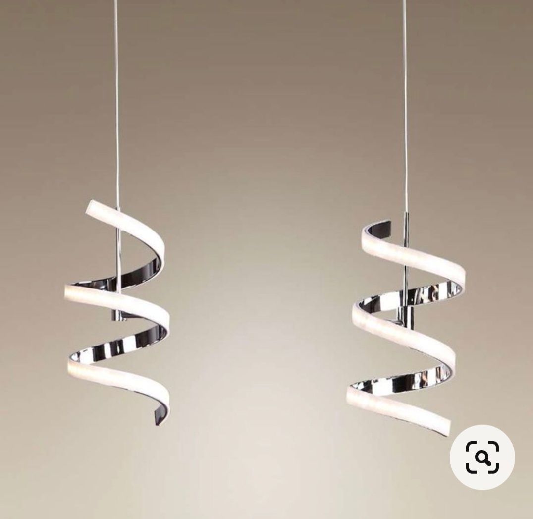 Lampy wiszące led zwis spirala chrom Pirlo