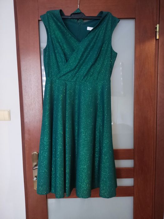 Sukienka maxi butelkowa zieleń