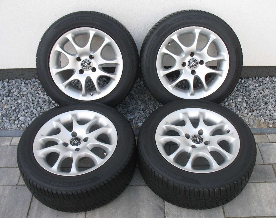 Alufelgi 4x108 Citroen 16cali opony zimowe 215/55r16 Hankook 18r