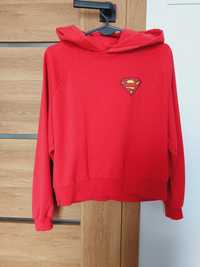 Czerwona bluza z kapturem Superman Sinsay S