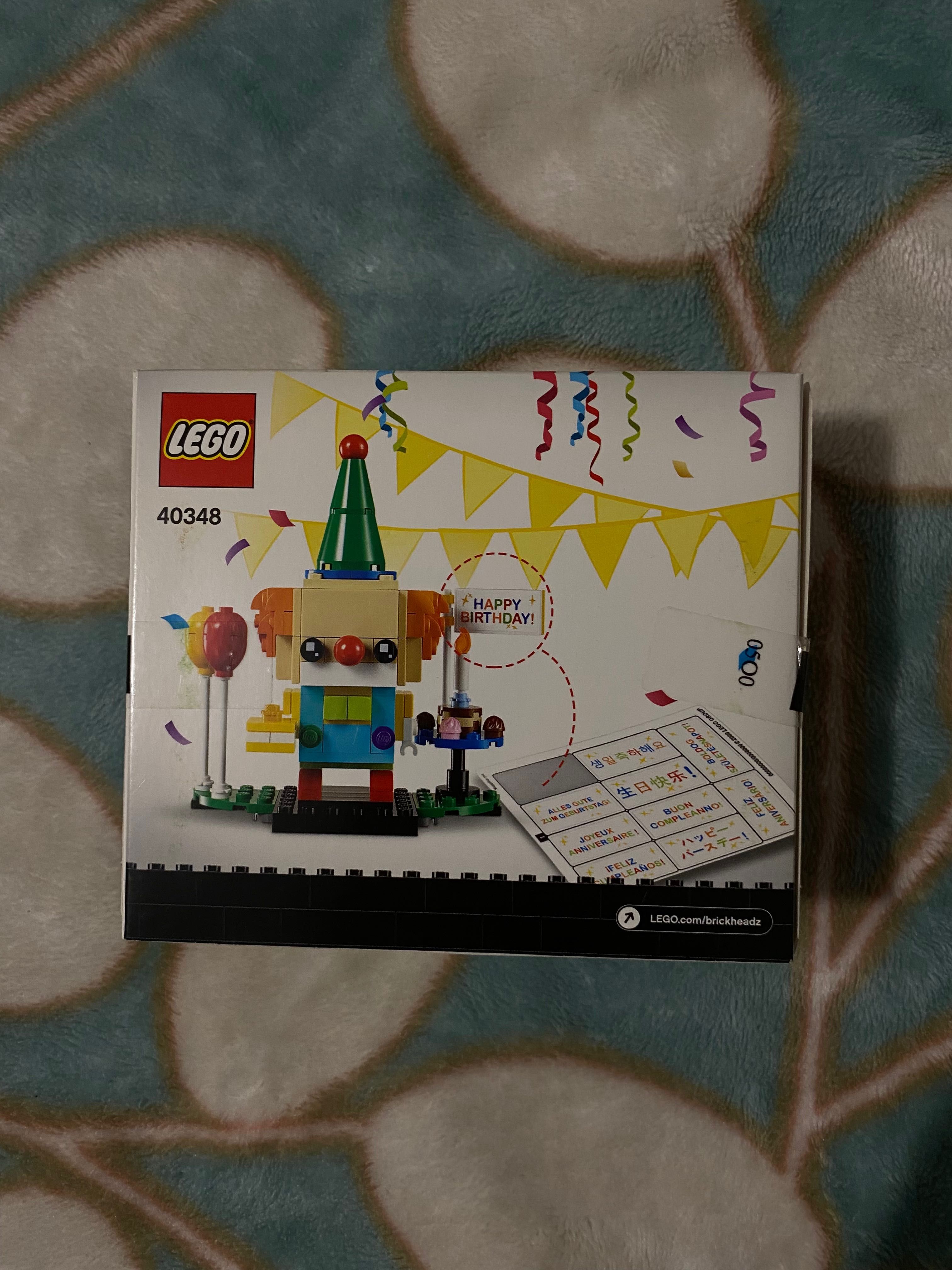 Новый! LEGO Brick Headz Клоун на день рождения (40348)