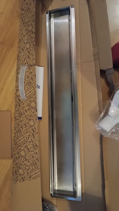 Odpływ liniowy podłogowy 70 cm - Odwracalny - stal szczotkowana - KOS_