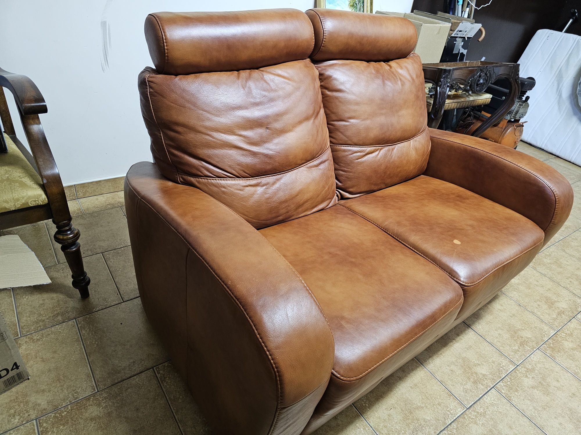 Sofa skórzana, używana stan bardzo dobry