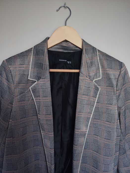 Szara marynarka w kratkę Reserved