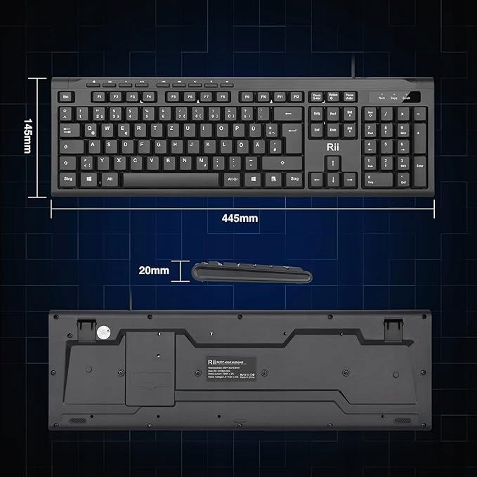 Ультратонкая проводная usb-клавиатура для пк, RII rk907