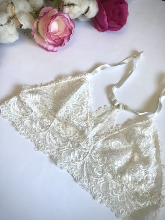 Бретелес/Бра. Біло/ Молочний. Мереживо. XS/S розмір. 75А