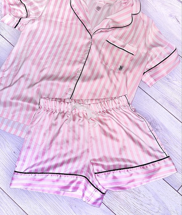 Victoria’s secret piżama satynowa w paski oryginalna