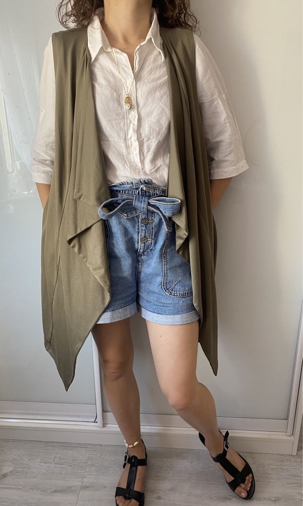New look 40/L khaki narzutka kamizelka nowa okazja oversize