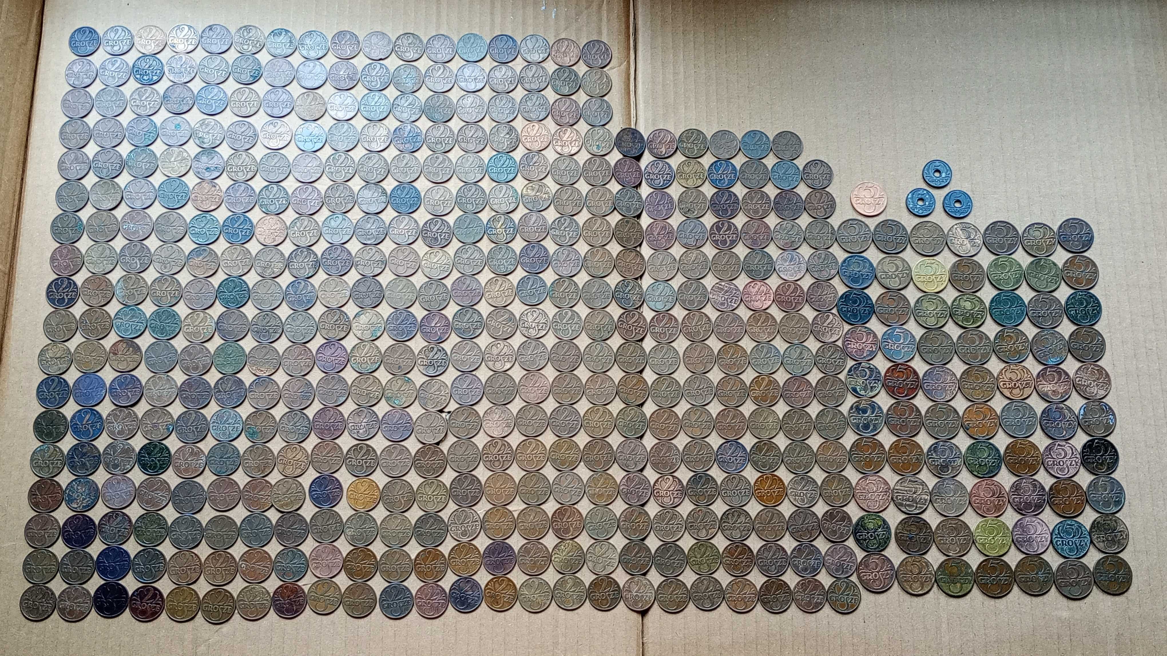Stare monety L 484 monet Ogromny zestaw groszy 2RP