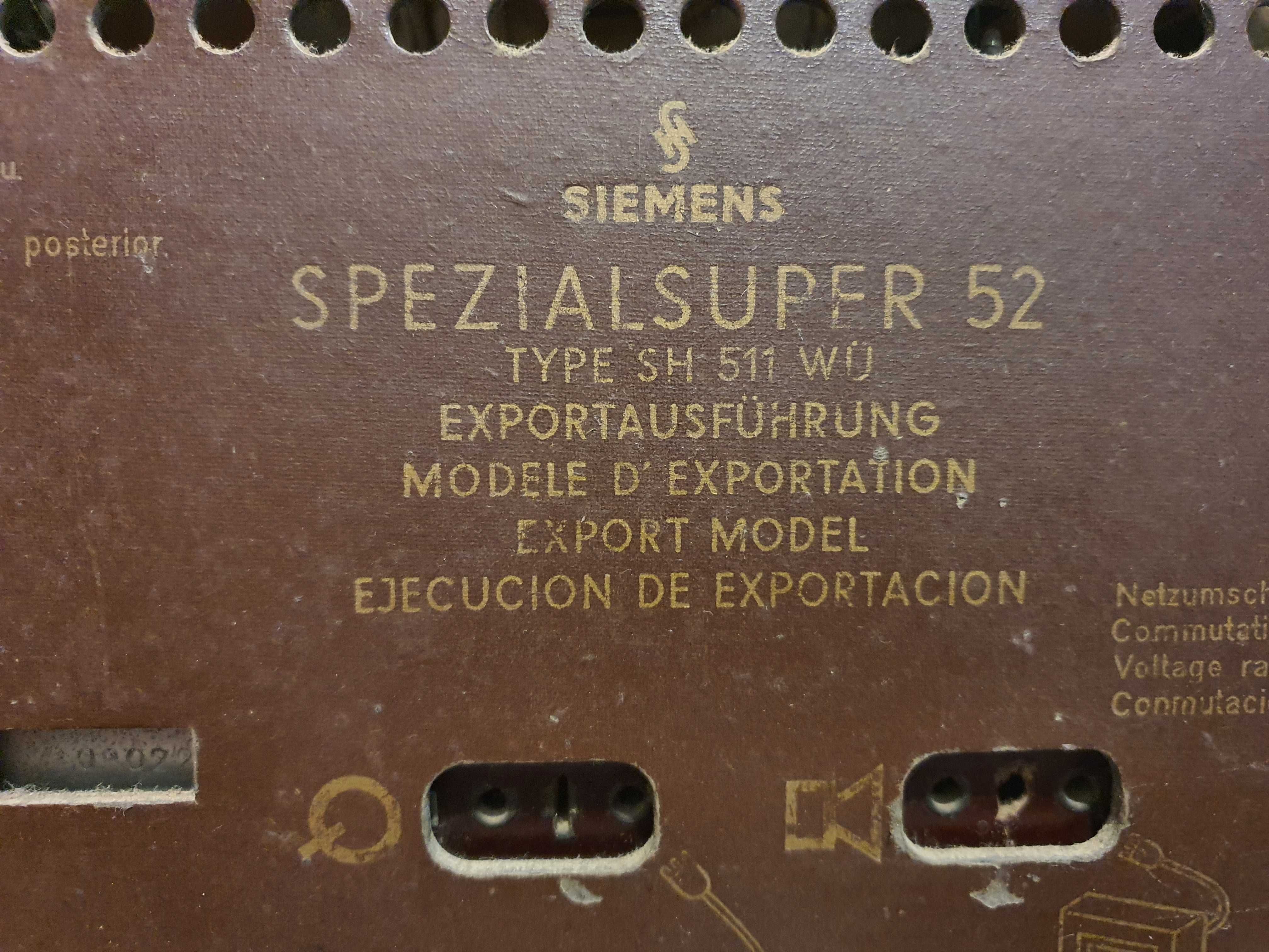 Radio vintage Siemens do ano 1950