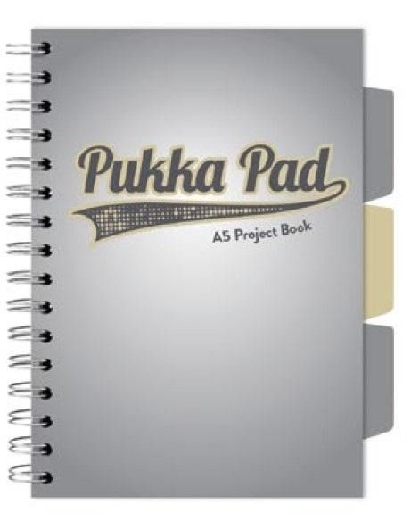 Kołozeszyt Pukka Pad A5 Project Book Design Szary Pukka Pads