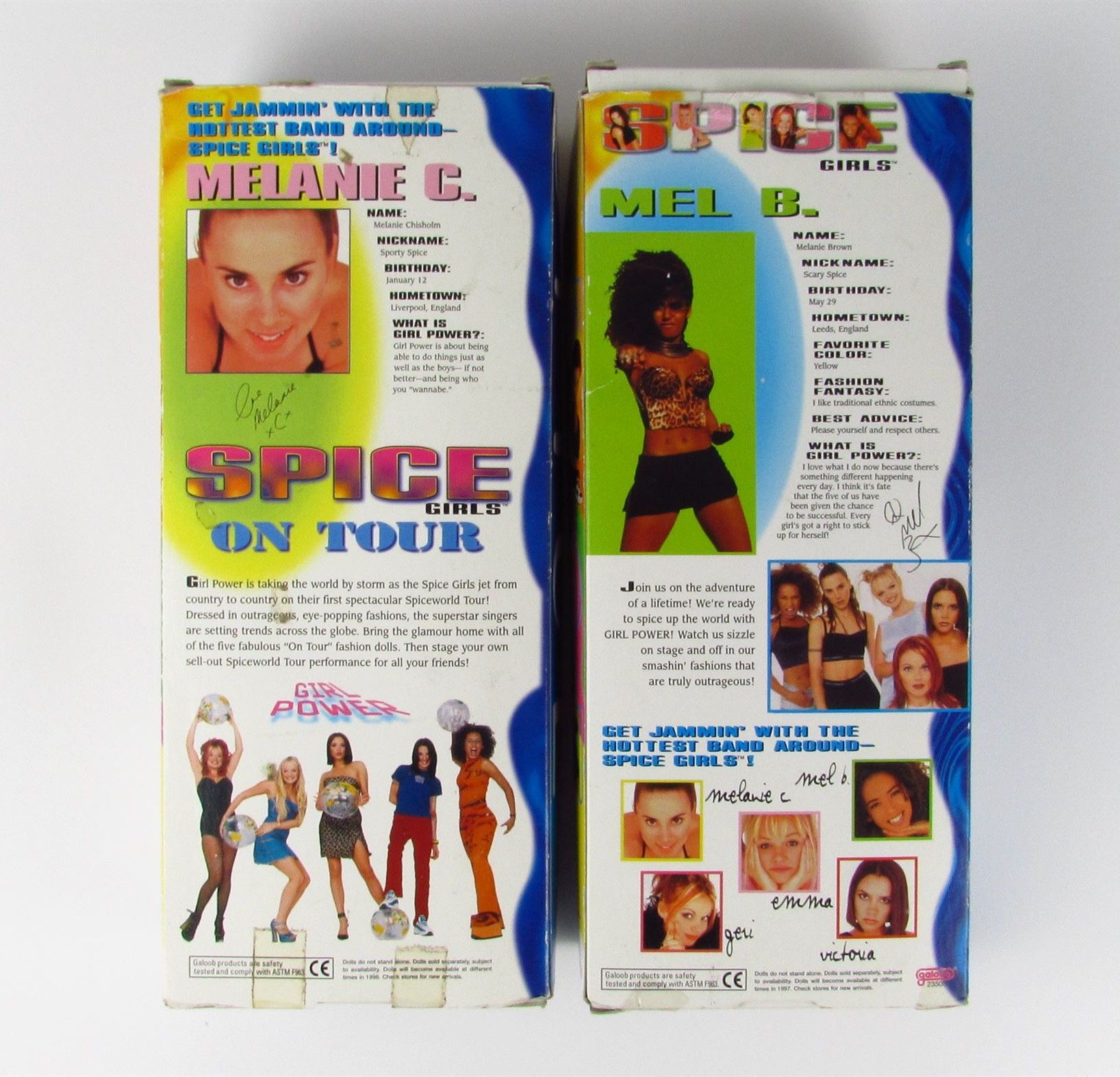GALOOB Spice Girls Mel B, Melanie C, Emma Kolekcjonerskie lalki 1997r.